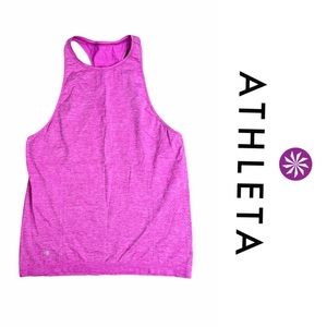 EUC Athleta Seamless Racerback Tank Fuchsia Size M